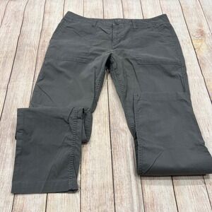 Toad&Co Womens Grey Organic Cotton Blend Utility Straight Leg Pants Size 14
